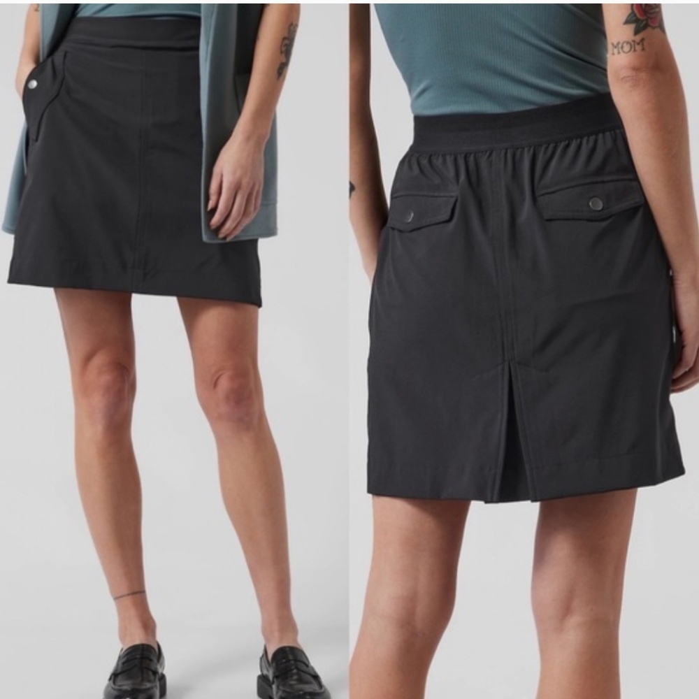 Athleta Vienna Cargo Skort Skirt color Black Size 4 - Picture 1 of 8